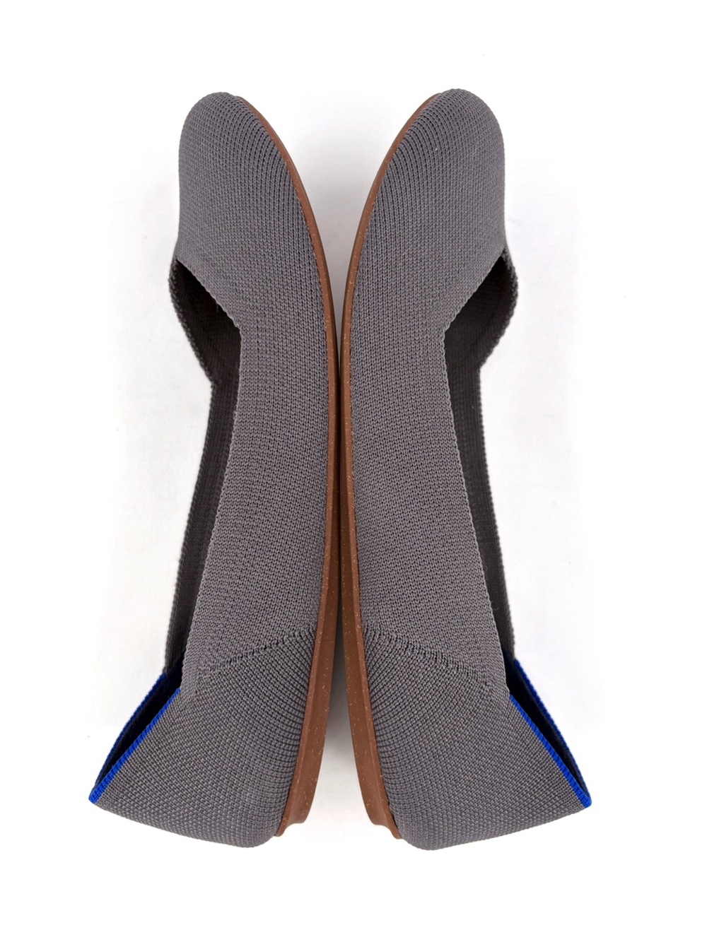 ROTHY'S The Flat Round-Toe Slip-On Knit Ballet Flats in Pebble Grey 9 - Picture 7 of 13